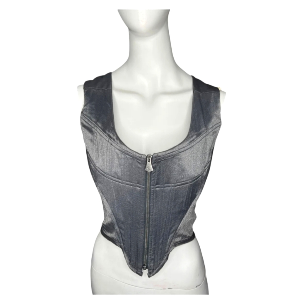 Vivienne Westwood Anglomania Vintage Bustier Y2K Corset Top NWOT Size 46IT - Picture 1 of 9